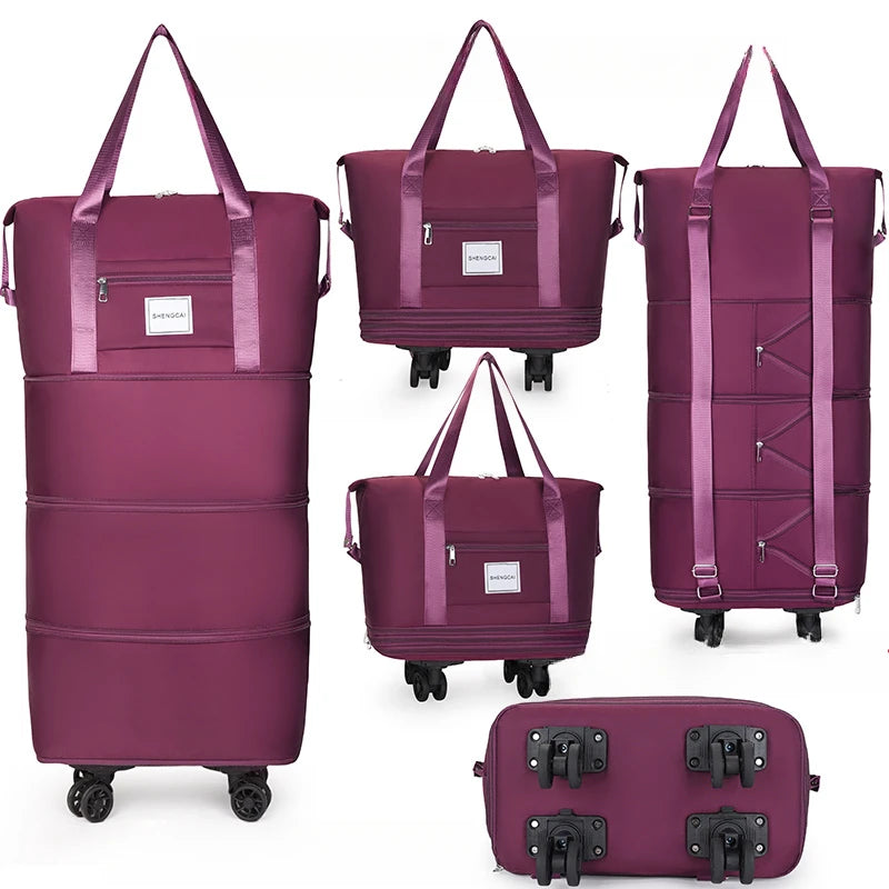 Travel Bag Backpack Large Capacity Disassembly Universal Wheel Storage Bag Luggage  Portable Double-layer Checked Bag with Wheel