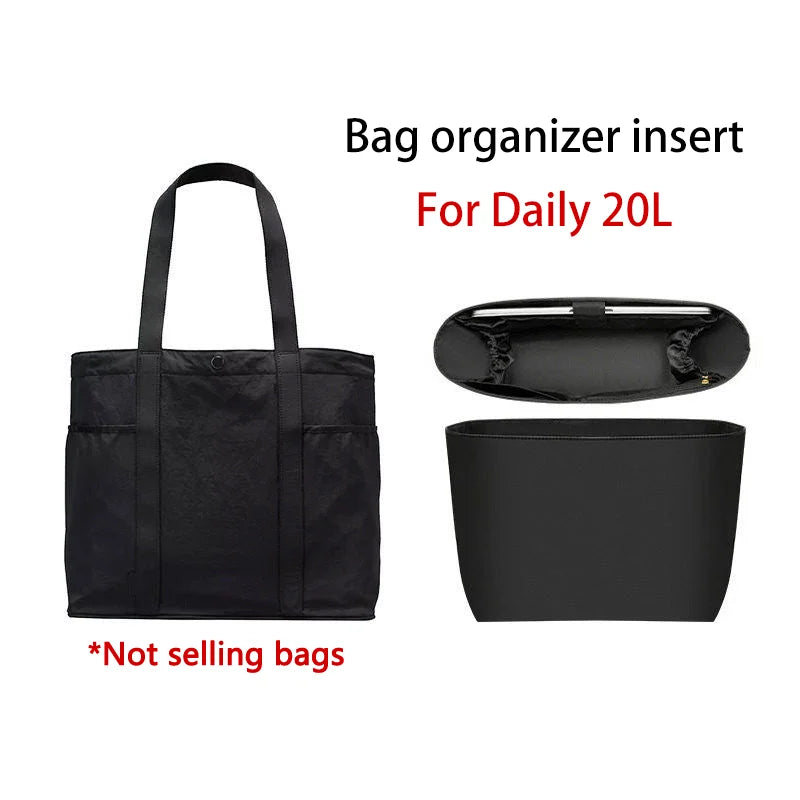 Bag Organizer Insert For lulu Daily20 Can Fit 14 Inch Computer Durable Bag Support Storage Inner Modification Bag Accessories