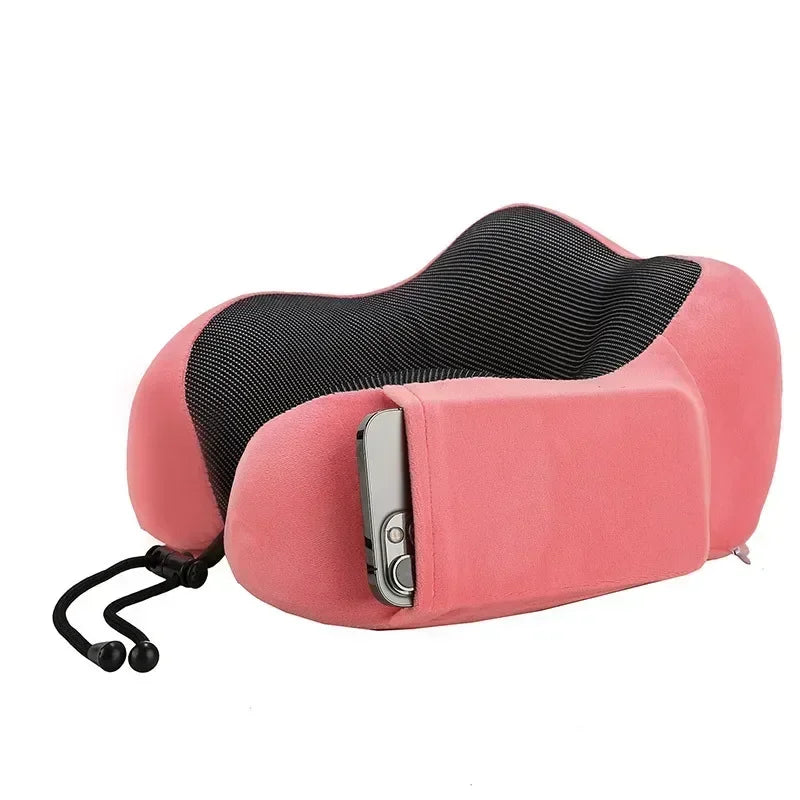 U Shaped Memory Foam Travel Neck Pillow Ergonomic Soft Cervical Support Cushion Relaxation Health Care for Airplane Car