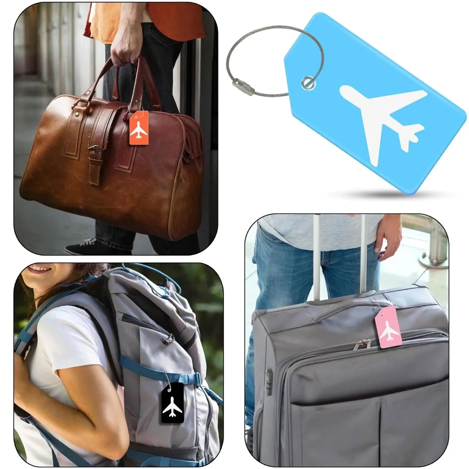 Portable Luggage Tag Durable Suitcase Address Label Baggage Boarding Bag Tag Anti Loss Pendants Travel Accessory Multiple Style