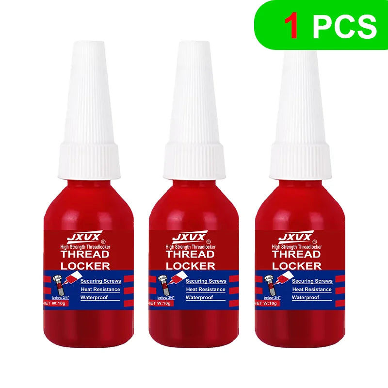 Super Threadlocker (10g) – Red, high-strength anaerobic adhesive for securing metal screws