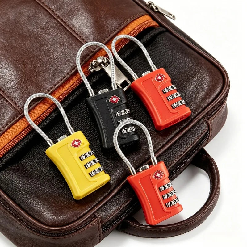 TSA Approved 3 Digit Travel Combination Lock, Changeable Password Zinc Alloy Luggage Suitcase Security Padlock