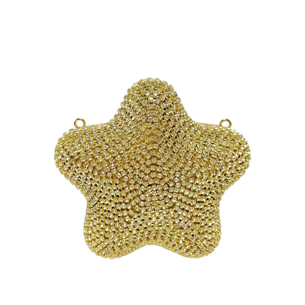 New five-pointed star handbag exquisite diamond-encrusted versatile handbag lipstick bag women's chain bag
