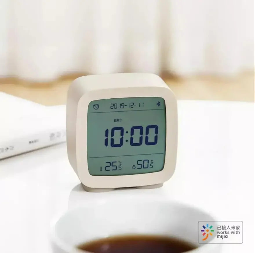 Cleargrass Qingping Bluetooth Smart Alarm Clock Temperature Humidity Display LCD Screen Adjust Night light For Xiaomi Mihome APP