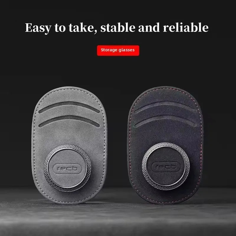 Car Eyeglass Storage Clip Universal Multi-functional Suede Leather Sun Visor Sunglasses Card Notes Storage Clip Car Accessories