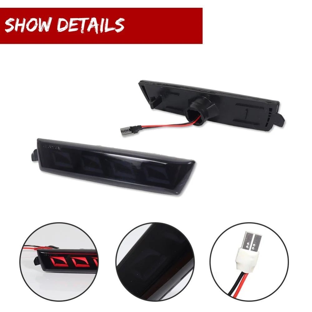 For Chevrolet Malibu 2008 2009 2010 2011 2012 LED Rear Bumper Side Marker Lights Clearance Light Parking Light Fender Flare Lamp