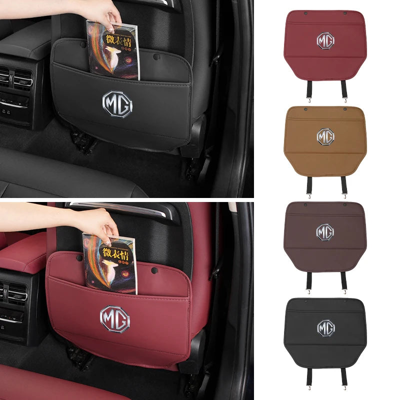 Car Seat Anti Kick Pad Seat Back Storage Mat Protector Cover Interior For Morris Garages MG 3 5 6 7 HS ZS GS Hector TF GT ZR RX5