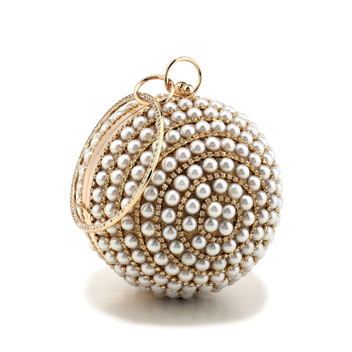 Party Clutch With Beaded Diamonds Evening Bags Pearl Handbags Ball Design Party Rhinestones Dress Purse