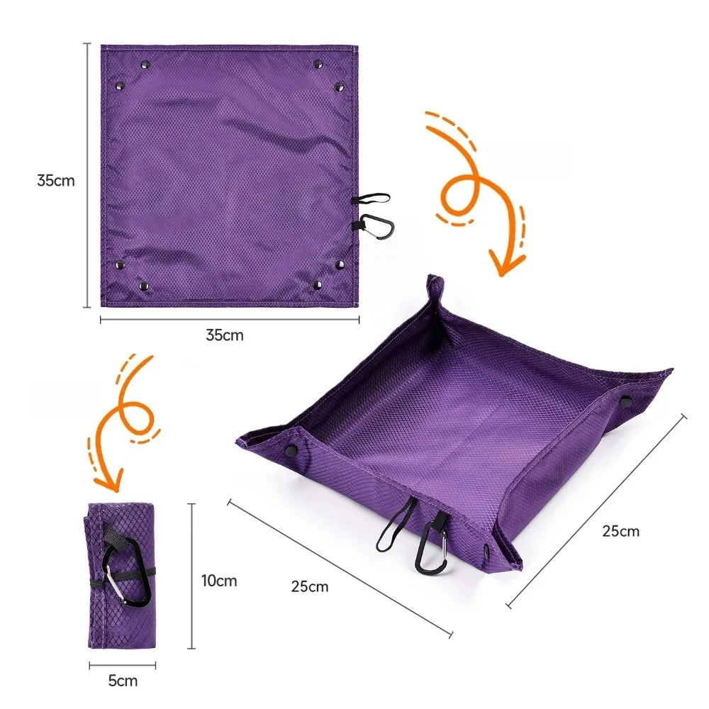 Folding Seat Cushion Outdoor Portable Ultra Light Small Ground Pocket Tray Storage Camping Music Festival Moisture-proof Pad