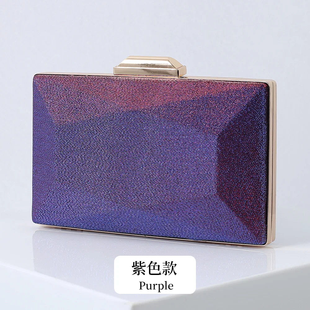 Purple Clutch Bags for Women 2023 Evening Wedding Party Luxury Designer Handbag Crossbody Shoulder Bag and Small Messenger Purse