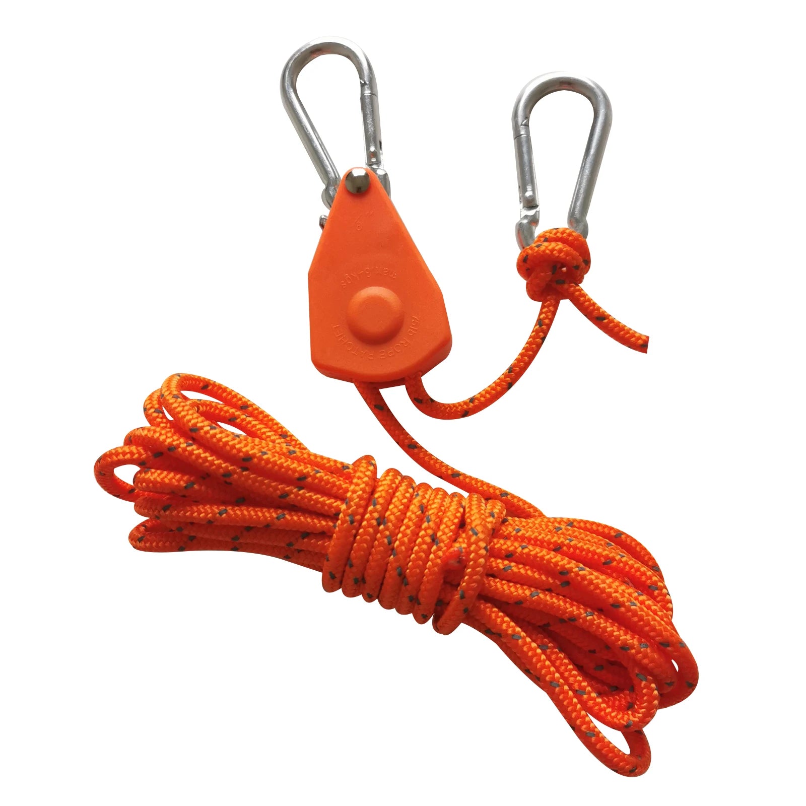 Travel Portable Clothesline with Buckle Outdoor Camping Tent Umbrella Rope Windproof Pulley Adjuster Ropes Lamp Hanging Tool