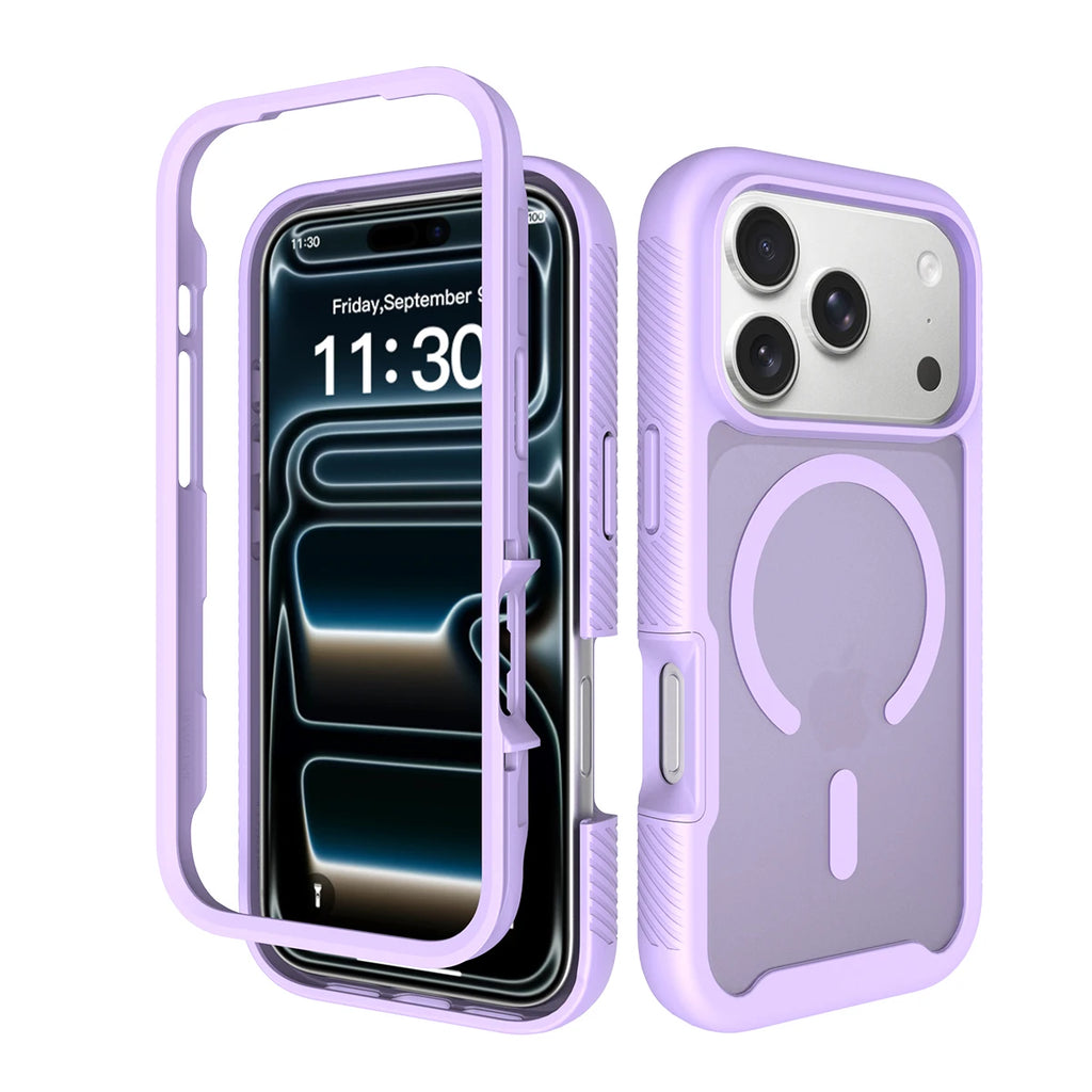 Translucent For MagSafe Magnetic Phone Case For iPhone Air 17 Pro Max 16E Military Grade Protection Anti-Fingerprint Matte Cover