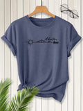 Plus Size Women's Short Sleeve T-Shirt Sun Mountain Adventure Tree Everyday comfortable and versatile style summer outfits