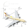 1/300 Scale 20cm Die-cast Metal Toy Plane Model Kit Etihad A380 Sky Jumbo Model Plane with Stand for Collections and Displays