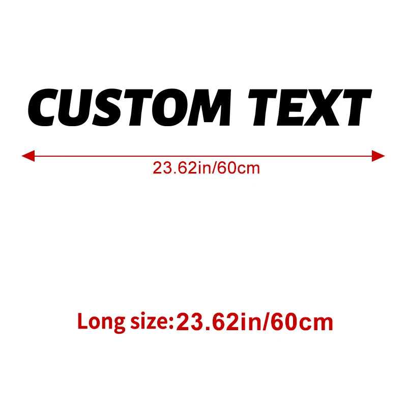 1PC Custom Only Text Car Stickers Front Banner Windshield Waterproof Personalized DIY Vehicle Boat Self-Adhesive Vinyl Decals