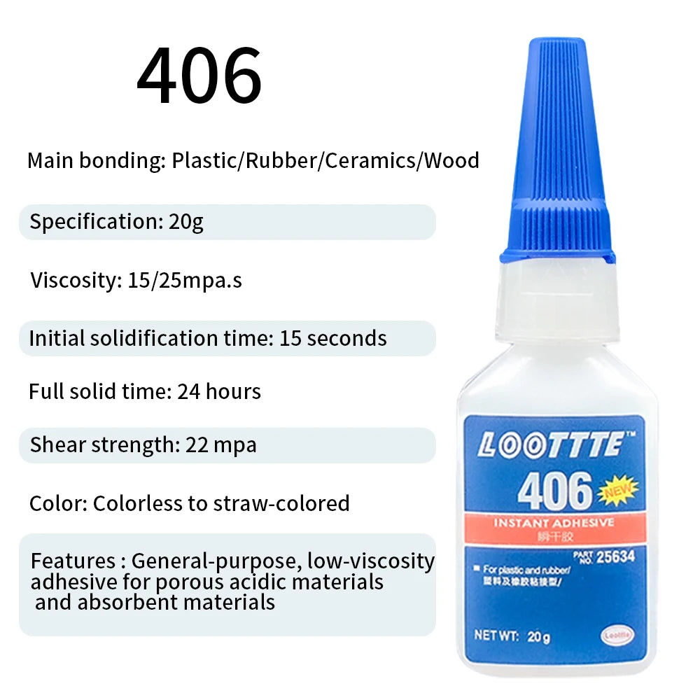 20ml Instant Adhesive Strong Glue Universal Multifunctional Fast Dry Glue for Resin Ceramic Metal Glass Home Instant Adhesive
