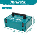 Makita 197211-7  Makpac Interlocking Case Medium Stackable Sturdy Durable Large Capacity Storage ToolBox 199853-3/821550-0