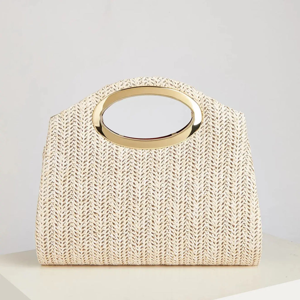 New Fashionable Woven Handbag for Women, Versatile for Holidays, Beach, Business Commuting, Casual, Simple, Beach, and Vacation Essentials