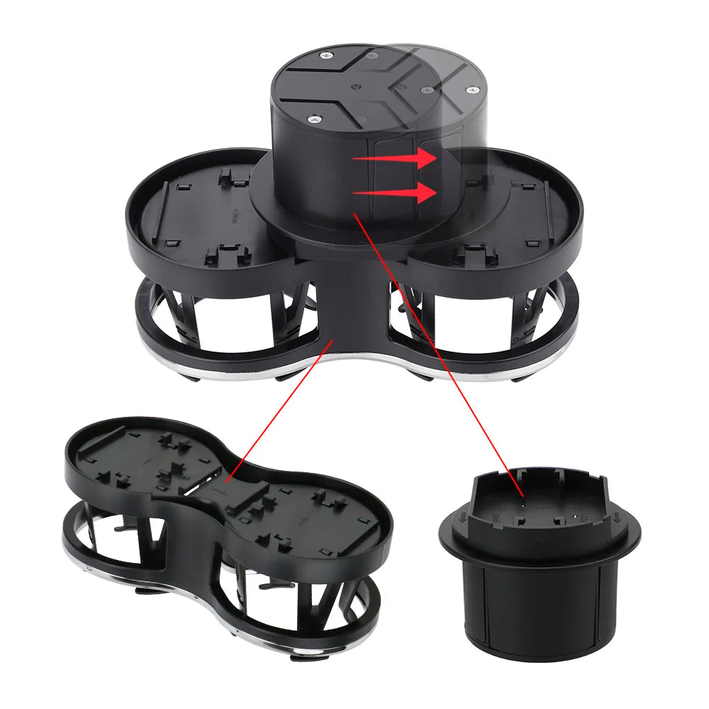 Tea Cup Stand Bracket Glasses Phone Organizer Car Mounted Glass Rack Car-styling Dual Drinking Bottle Holder Car Cup Holder