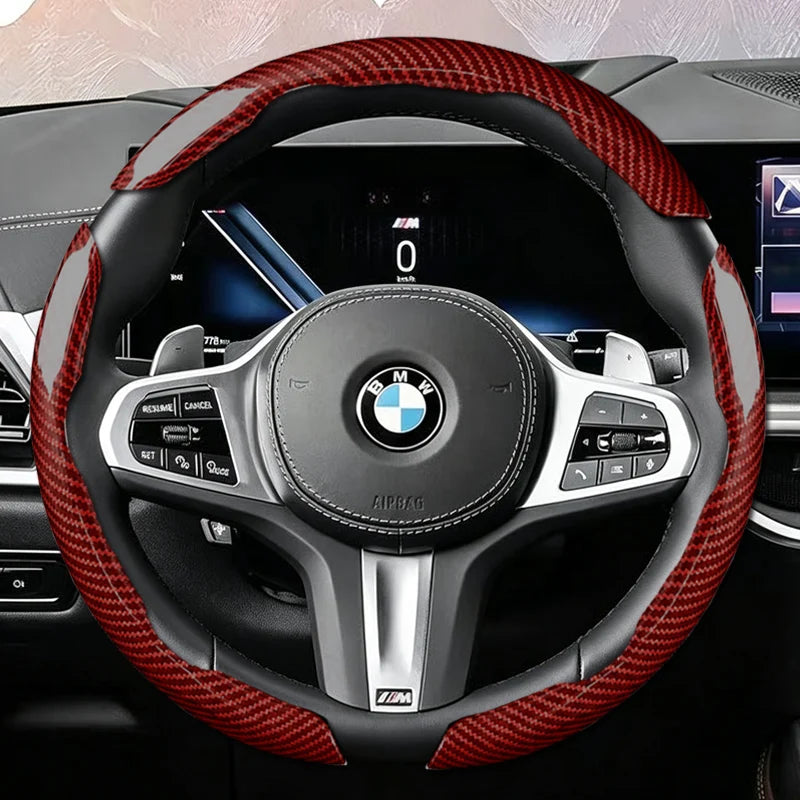 Suitable for Bmw Carbon Fiber Texture Steering Wheel Cover  for X3 3 5 2 4 1 7 8 Series X1 X5 X2 X4 X6 X7 Ix I4 I5 I7 Z4