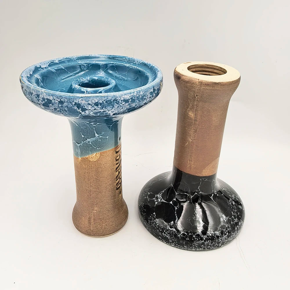 Ceramics Bowl with Aluminum Metal Charcoal Bowl Set Shisha Accessory Hookah Bowls
