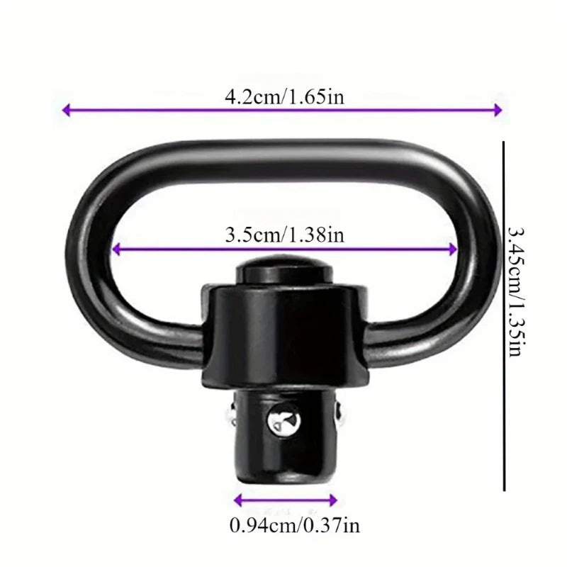 1PC QD Tactical Shoulder Strap Buckle Butterfly Ring Metal Quick Detachable Floating Shoulder Strap Buckle Outdoor Accessories