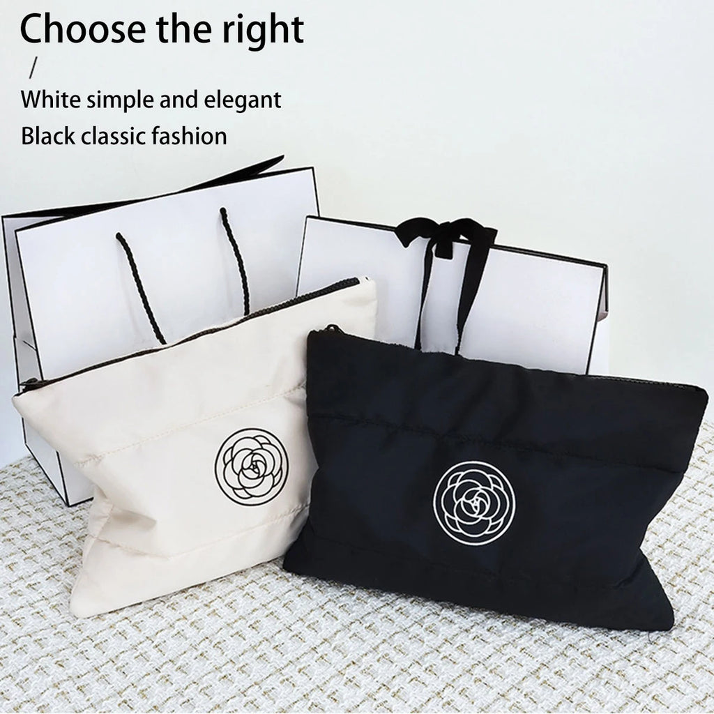 Floral Breeze Hand Makeup Bag, Large Capacity, High Appearance Level, Portable Makeup Bag Travel Toiletry Bag