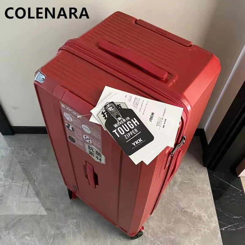 COLENARA High-quality Suitcase Large-capacity ABS + PC Trolley Case Family Travel Essentials Women's with Wheels Rolling Luggage