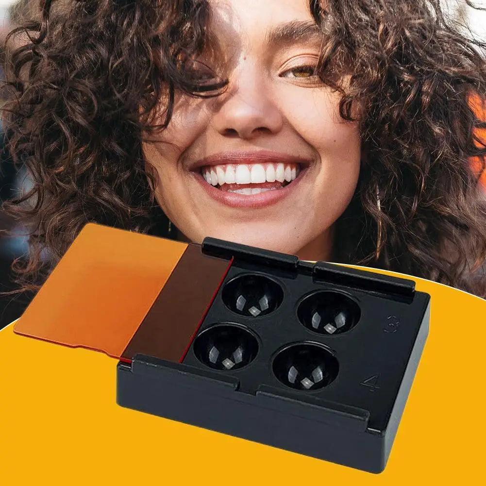 4 Holes Dental Shading Light Box Composite Resin Mixing Well Light-proof Storage Hading Color Toning Case Dentist Material