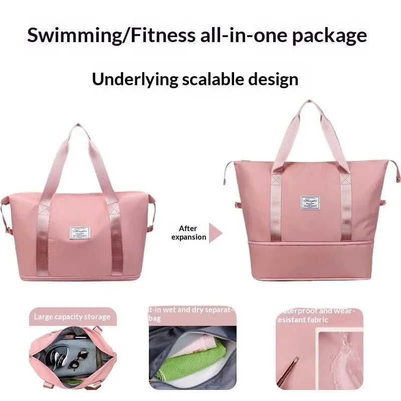 C 1Pcs Luggage Organizer Bag Handbag Large Capacity Expanding Travel Bags Waterproof Portable Travel Clothes Storage Bag