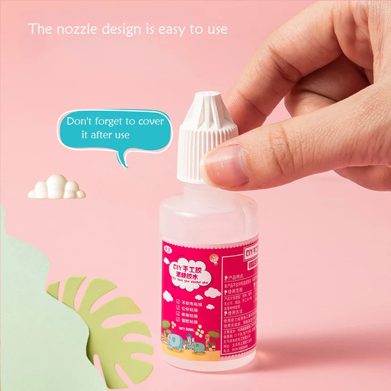 50g Instant Adhesive DIY Handmade Glue Clear Liquid Glue for Paper Plastic Quick-drying