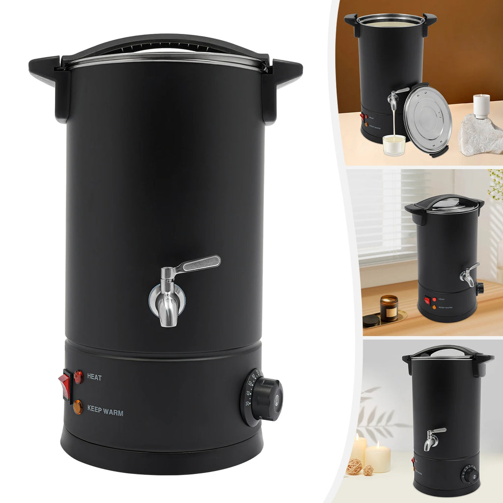 8L/10L/12L/15L Wax Melter for Candle Making, 1.8KW Electric Wax Melt Oven Stainless Steel Wax Melting Pot Wax Warmer Machine Kit