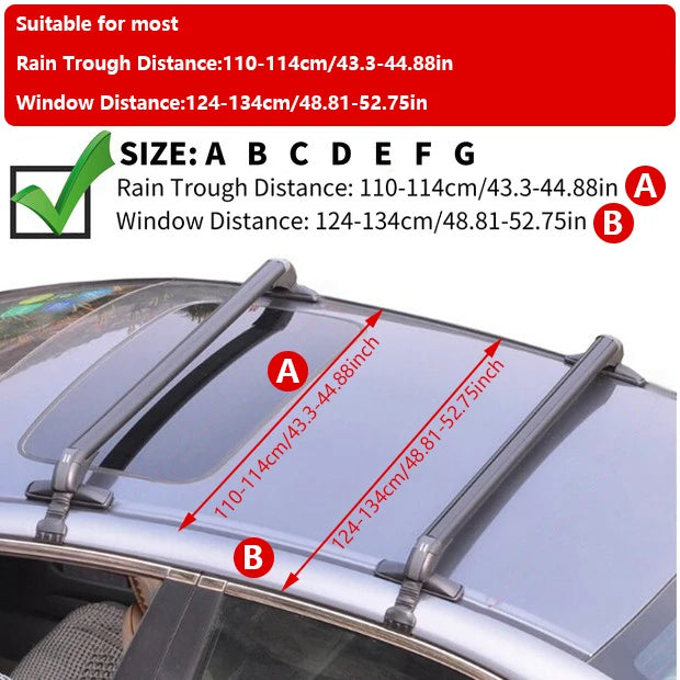 2Pcs Car Top Luggage Rack Car Roof Lockable Luggage Cross Bars Carrier 1m Aluminum Roof Racks Universal Use for 4 or 5 Door Cars