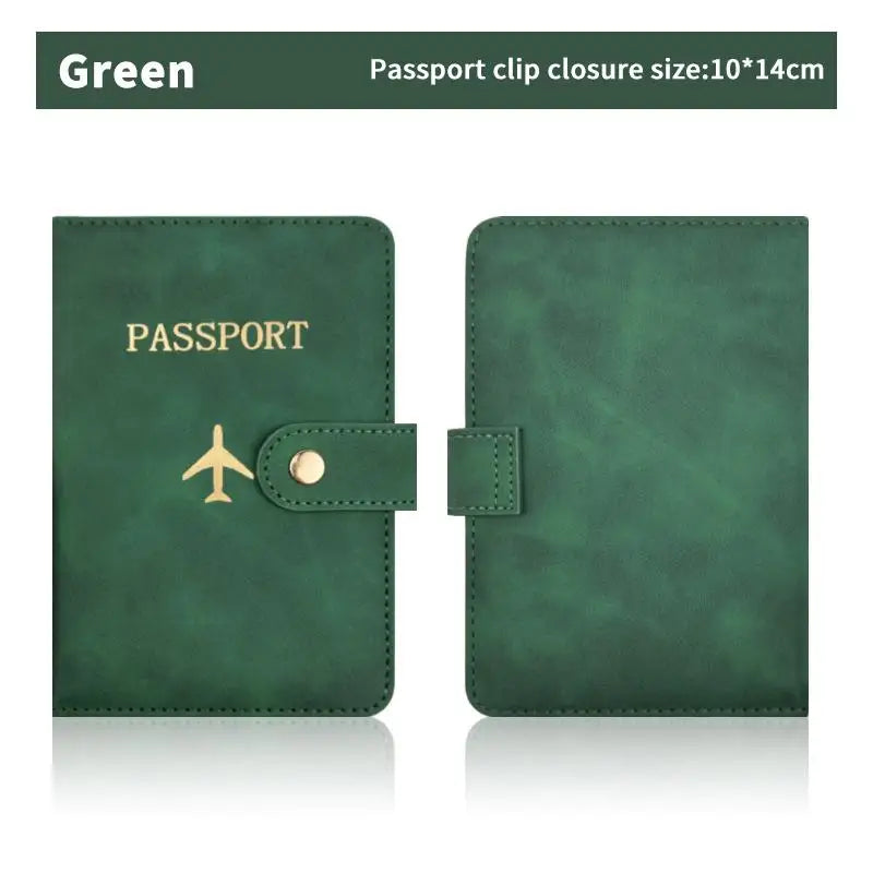 Cute PU Leather Passport Wallet Waterproof Multi Card Holder Travel Document Organizer for Men Women