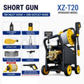 High Power 220V High Pressure Car Washer Trolley Portable Booster Cleaning Machine For Home Yard Commercial Car Wash Shops farms