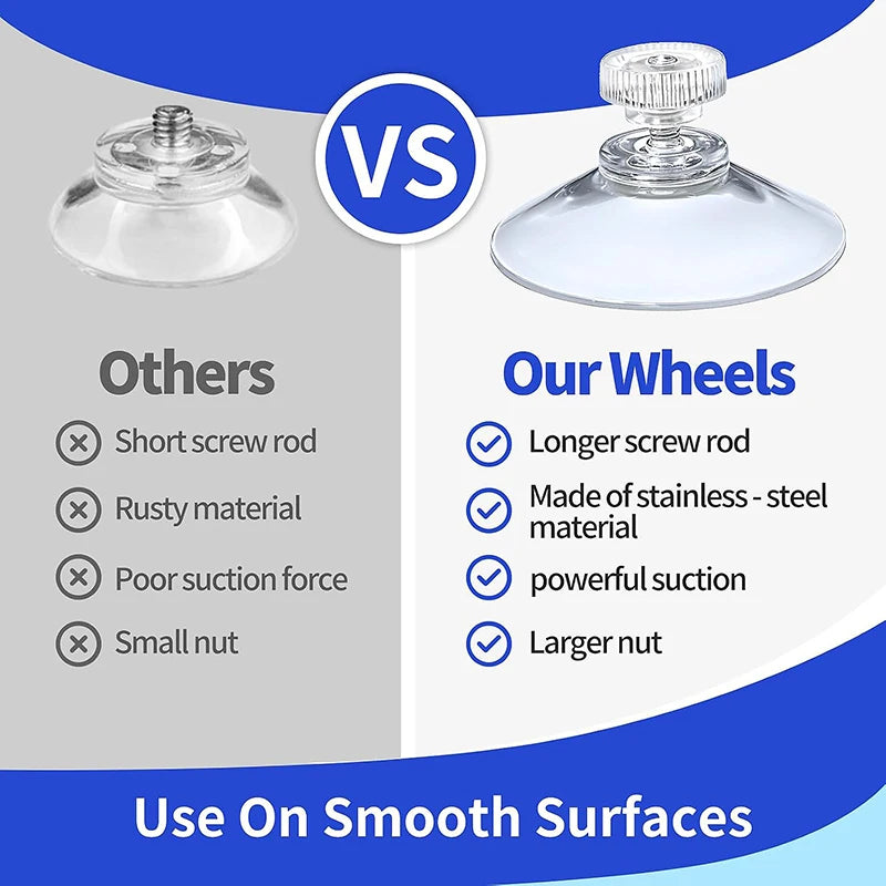 5/10pcs 25/32/53mm Round Strong Transparent Suction Cups with Screw Plastic Suction Pads Adhesive Suction Holder with Screw Nut