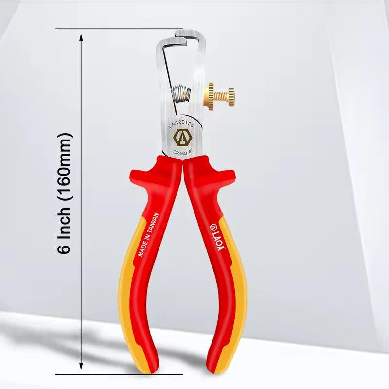 LAOA VDE Wire Cutters 6'' 7'' 8'' Insulated Combination Diagonal Needle Nose Pliers Electrician Tool High Voltage Resistance