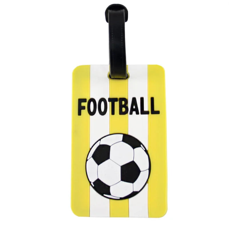 New Football PVC Travel Luggage Tag Women Men  Boarding Pass Luggage Tags Suitcase Tags Name ID Address Lable Luggage Label
