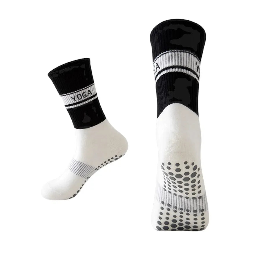 Cross-Border Professional Yoga Socks,  Cotton Strapping Silicone Anti-Slip Pilates Fitness Dance Floor Socks