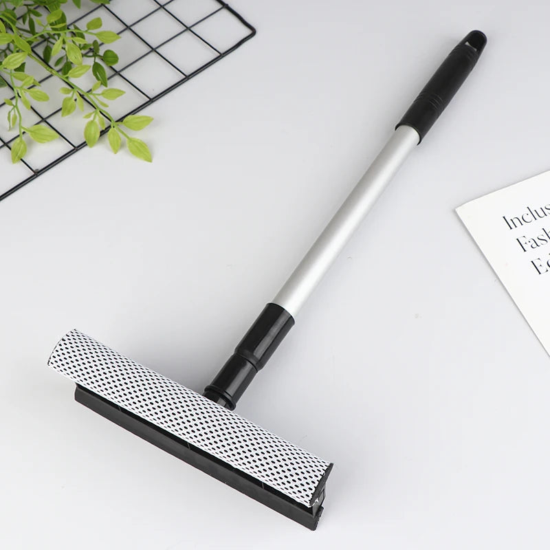 (BF06)1Pc Squeegee Car Window Cleaner Single Section/Retractable Pole Cleaning Window Brush Glass Squeegee Car Cleaning Tool