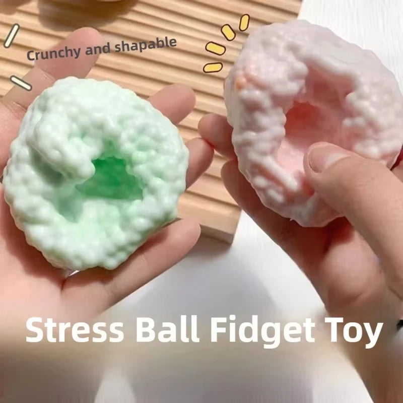 1Pc Jumbo Cheese Cube Stress Ball Big Cheese Shapeable Squeeze Ball Non-Bounce Fidget Toy ASMR Sensory Anti-Stress Festival Gift