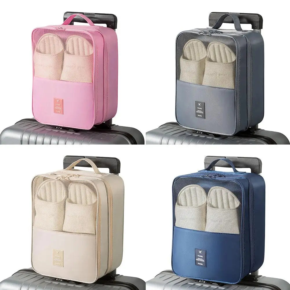 Multifunction 3 Layers Shoes Storage Bag New Portable Travel Shoes Organizer Box Zipper Shoe Sorting Pouch Travel Accessories
