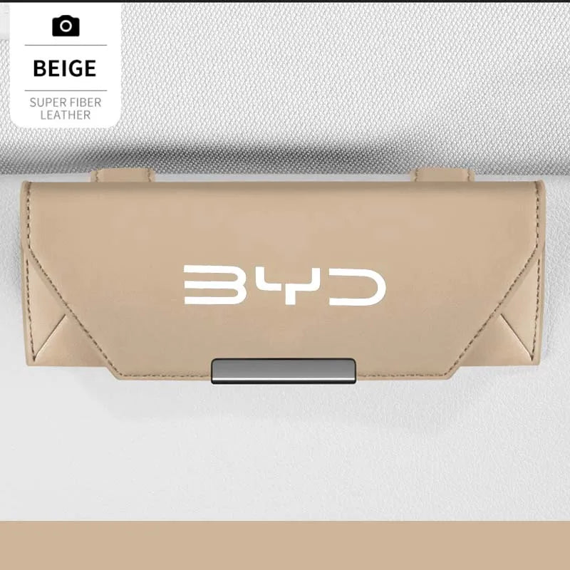 For BYD Seal Seagull Dolphin Sealion 7 6 Atto 3 Song Plus Accessories Car Visor Sunglasses Glasses Holder Glasses Case Clip Box