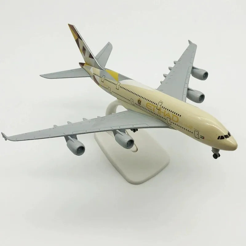 A380 Etihad Airways A380 Airplane Model Aircraft Toy Alloy Diecast Model Aircraft Plane Model for Home Decor Collection