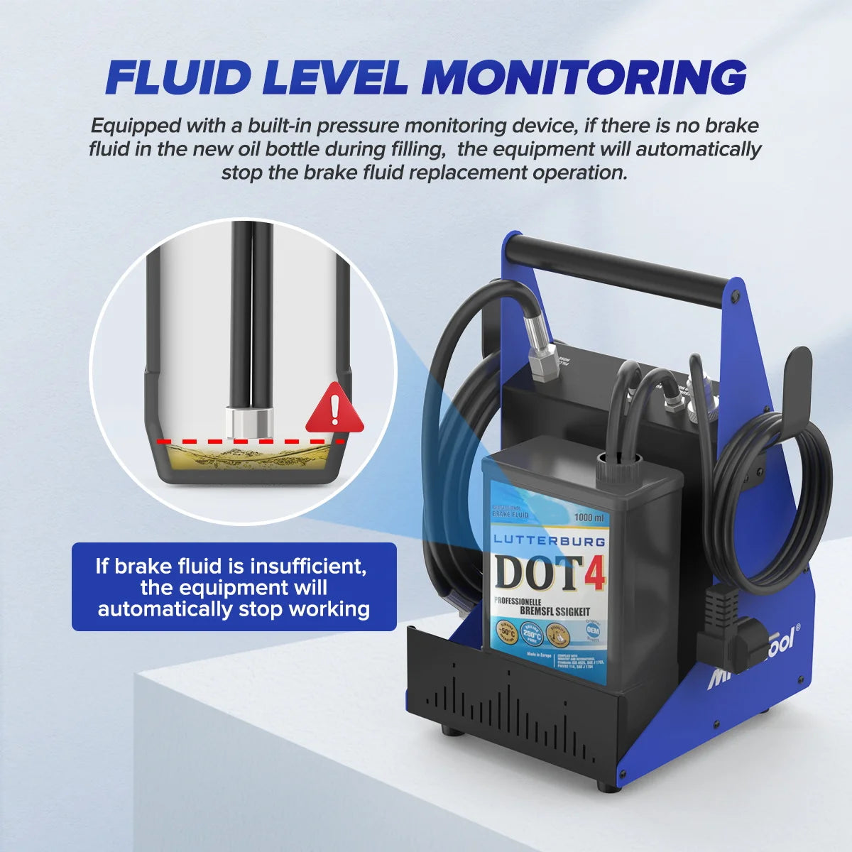 MRCARTOOL F109 Car Brake Oil Filling Changer Extractor Machine Electric Pulse Vacuum Transfer Pump Clean The Pipeline 220V 110V