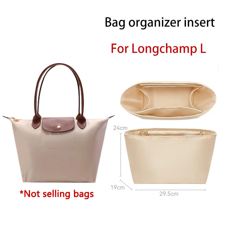 Bag Organizer Insert For Longchamp Durable Fashion Wateproof Gift Bag Support Storage Inner Modification Bag Accessories
