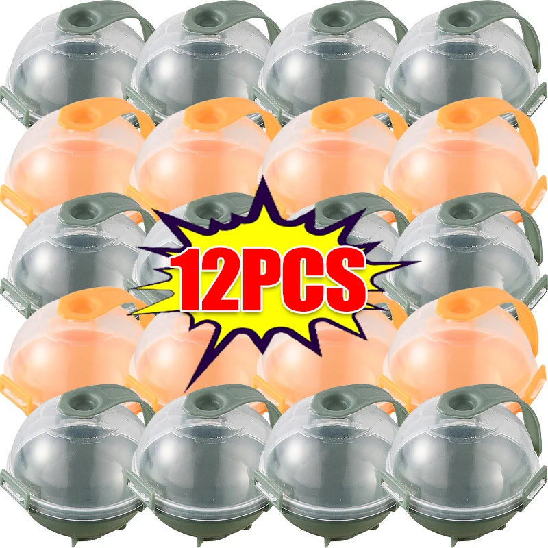 1/12x Round Ice Makers Ice Ball Mold Reusable Plastic Refrigerator Spherical DIY Moulds Kitchen Tools Quick Freezing Hockey Mold