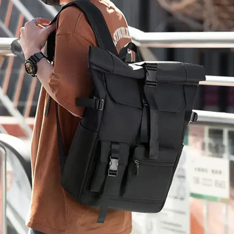 Waterproof Outdoor Sports Leisure Travel Daypack Roll Up Men Laptop Backpack Computer Bag for Outdoor Travel Camping Hiking
