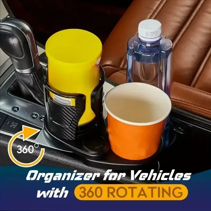 Multifunctional Rotating Car Cup Holder Drink Coffee Bottle Holder Can Mounts Holders Mount Stand Space Saving Beverage Organize