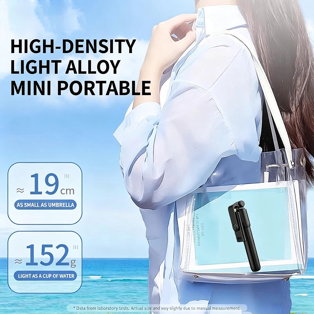 All In One Retractable Phone Selfie Stick Tripod With Bluetooth Remote Control Portable Cell Phone Holder For Live Streaming TIK